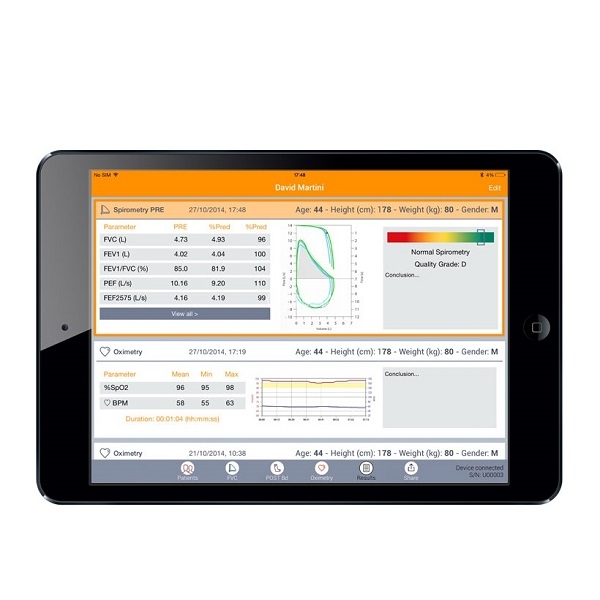 Spirometro per iPad
